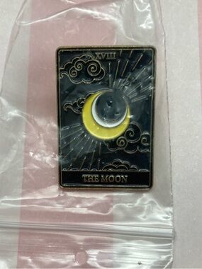 The Moon Tarot Enamel Pin